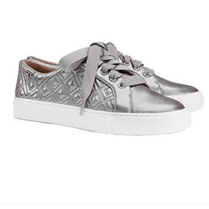 TORY BURCH Marion quilted metallic sneakers 7